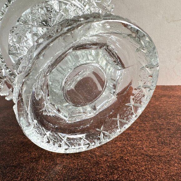 Antique Glass Pedestal Compote 7.5" - Picture 6 of 9